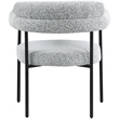 Meridian Furniture Blake Grey Boucle Fabric Dining Chair Set of 2