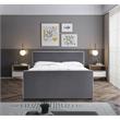 Meridian Furniture Dillard Grey Velvet King Bed