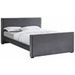 Meridian Furniture Dillard Grey Velvet King Bed