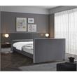 Meridian Furniture Dillard Grey Velvet Queen Bed
