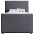Meridian Furniture Dillard Grey Velvet Twin Bed