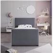 Meridian Furniture Dillard Grey Velvet Twin Bed
