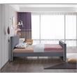 Meridian Furniture Dillard Grey Velvet Twin Bed