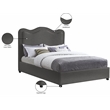 Meridian Furniture Felix Grey Linen Textured Fabric Queen Bed
