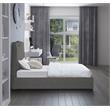 Meridian Furniture Felix Grey Linen Textured Fabric Twin Bed
