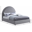 Meridian Furniture Milo Grey Fabric Queen Bed