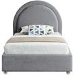 Meridian Furniture Milo Grey Fabric Twin Bed