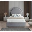 Meridian Furniture Milo Grey Fabric Twin Bed