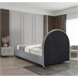 Meridian Furniture Milo Grey Fabric Twin Bed