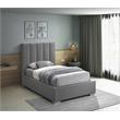 Meridian Furniture Pierce Grey Linen Textured Fabric Twin Bed