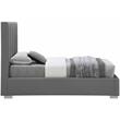 Meridian Furniture Pierce Grey Linen Textured Fabric Twin Bed