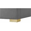 Meridian Furniture Royce Grey Linen Textured Fabric Full Bed