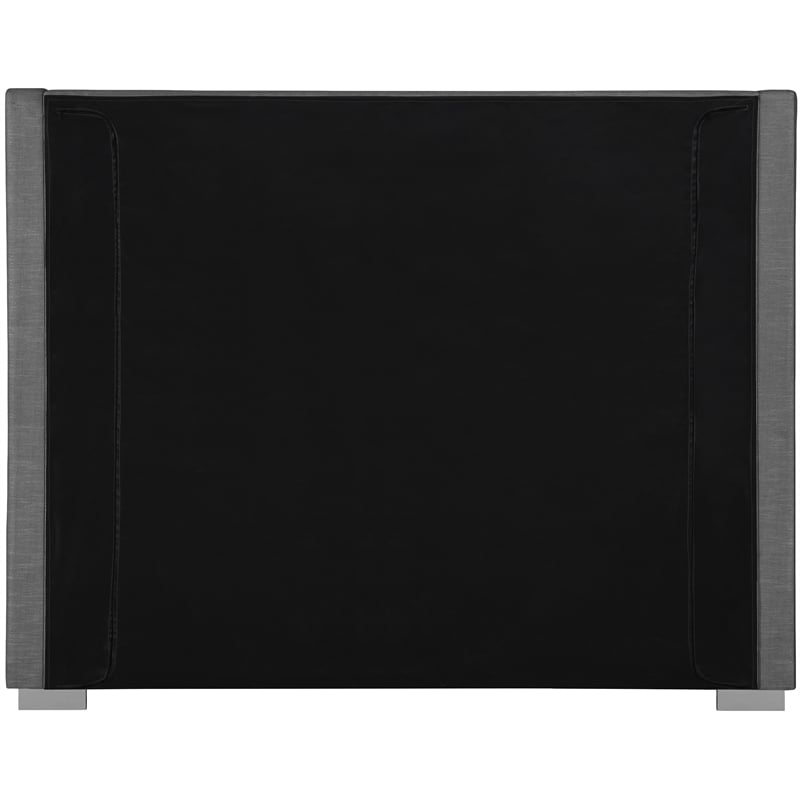 Meridian Furniture Royce Grey Linen Textured Fabric Full Bed