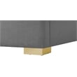 Meridian Furniture Royce Grey Linen Textured Fabric Full Bed