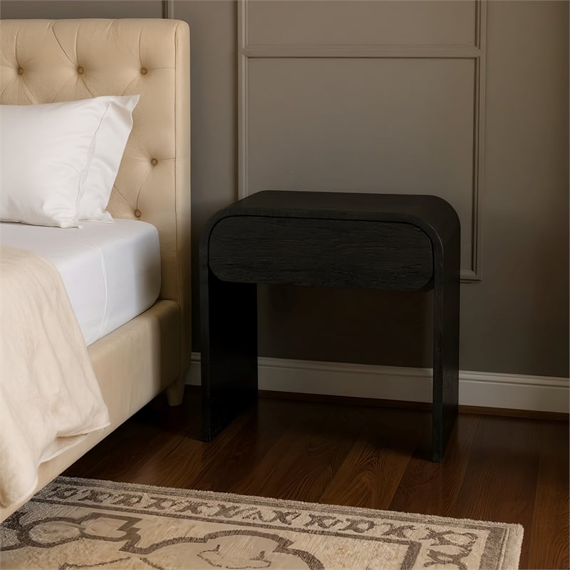 Meridian Furniture Cresthill Black Oak Night Stand