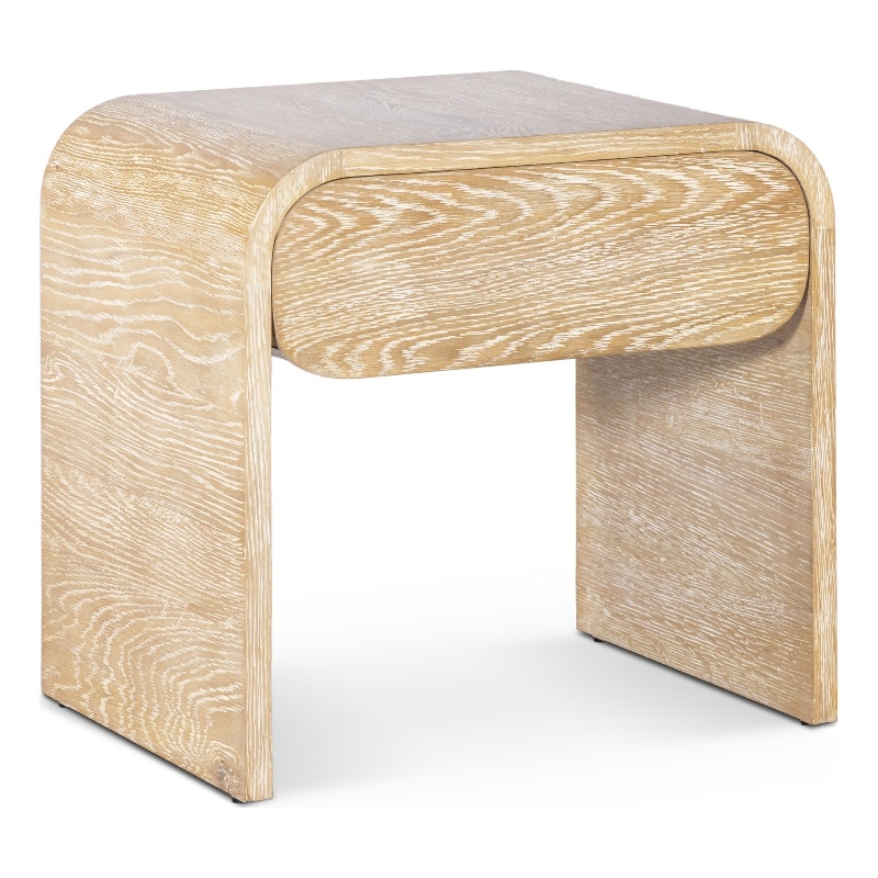 Meridian Furniture Cresthill Nightstand - White Oak Meridian Furniture Cresthill Nightstand - White Oak
