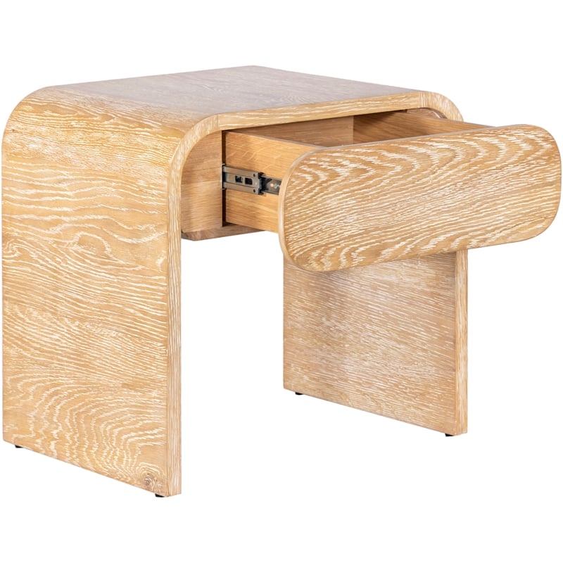 Meridian Furniture Cresthill White Oak Night Stand