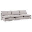 Meridian Furniture Mackenzie Beige Durable Linen Textured Modular Sofa
