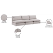Meridian Furniture Mackenzie Beige Durable Linen Textured Modular Sofa