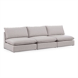 Meridian Furniture Mackenzie Beige Durable Linen Textured Modular Sofa