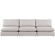 Meridian Furniture Mackenzie Beige Durable Linen Textured Modular Sofa