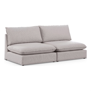 Meridian Furniture Mackenzie Beige Durable Linen Textured Modular Sofa
