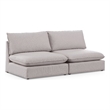Meridian Furniture Mackenzie Beige Durable Linen Textured Modular Sofa