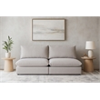 Meridian Furniture Mackenzie Beige Durable Linen Textured Modular Sofa