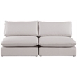 Meridian Furniture Mackenzie Beige Durable Linen Textured Modular Sofa