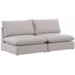 Meridian Furniture Mackenzie Beige Durable Linen Textured Modular Sofa