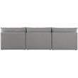 Meridian Furniture Mackenzie Grey Durable Linen Textured Modular Sofa