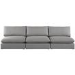 Meridian Furniture Mackenzie Grey Durable Linen Textured Modular Sofa