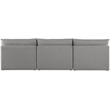 Meridian Furniture Mackenzie Grey Durable Linen Textured Modular Sofa