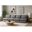 Meridian Furniture Mackenzie Grey Durable Linen Textured Modular Sofa