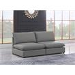 Meridian Furniture Mackenzie Grey Durable Linen Textured Modular Sofa