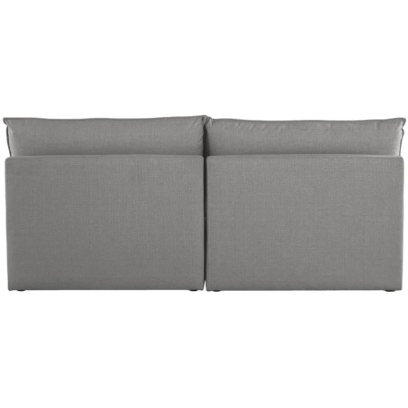 Meridian Furniture Mackenzie Grey Durable Linen Textured Modular Sofa