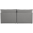 Meridian Furniture Mackenzie Grey Durable Linen Textured Modular Sofa