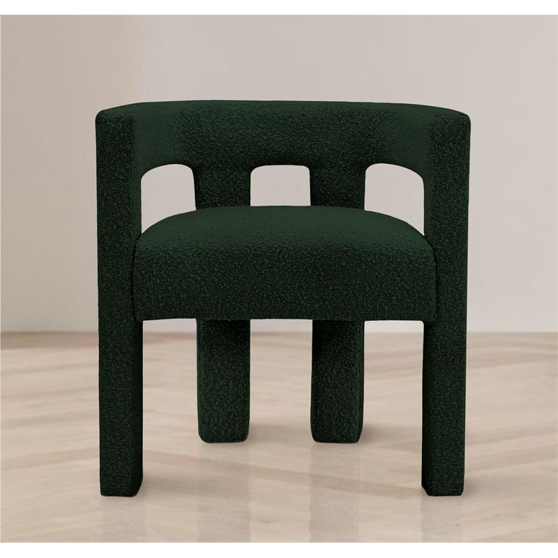 Meridian Furniture Athena Green Boucle Fabric Accent/Dining Chair