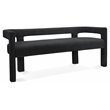 Meridian Furniture Athena Black Boucle Fabric Bench