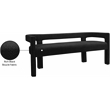Meridian Furniture Athena Black Boucle Fabric Bench