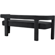 Meridian Furniture Athena Black Boucle Fabric Bench