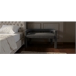 Meridian Furniture Athena Black Boucle Fabric Bench