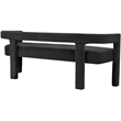 Meridian Furniture Athena Black Boucle Fabric Bench