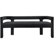 Meridian Furniture Athena Black Boucle Fabric Bench