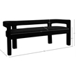 Meridian Furniture Athena Black Boucle Fabric Bench