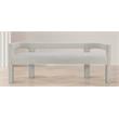 Meridian Furniture Athena Cream Boucle Fabric Bench
