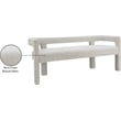 Meridian Furniture Athena Cream Boucle Fabric Bench