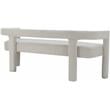 Meridian Furniture Athena Cream Boucle Fabric Bench