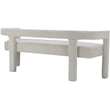 Meridian Furniture Athena Cream Boucle Fabric Bench