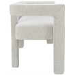 Meridian Furniture Athena Cream Boucle Fabric Bench